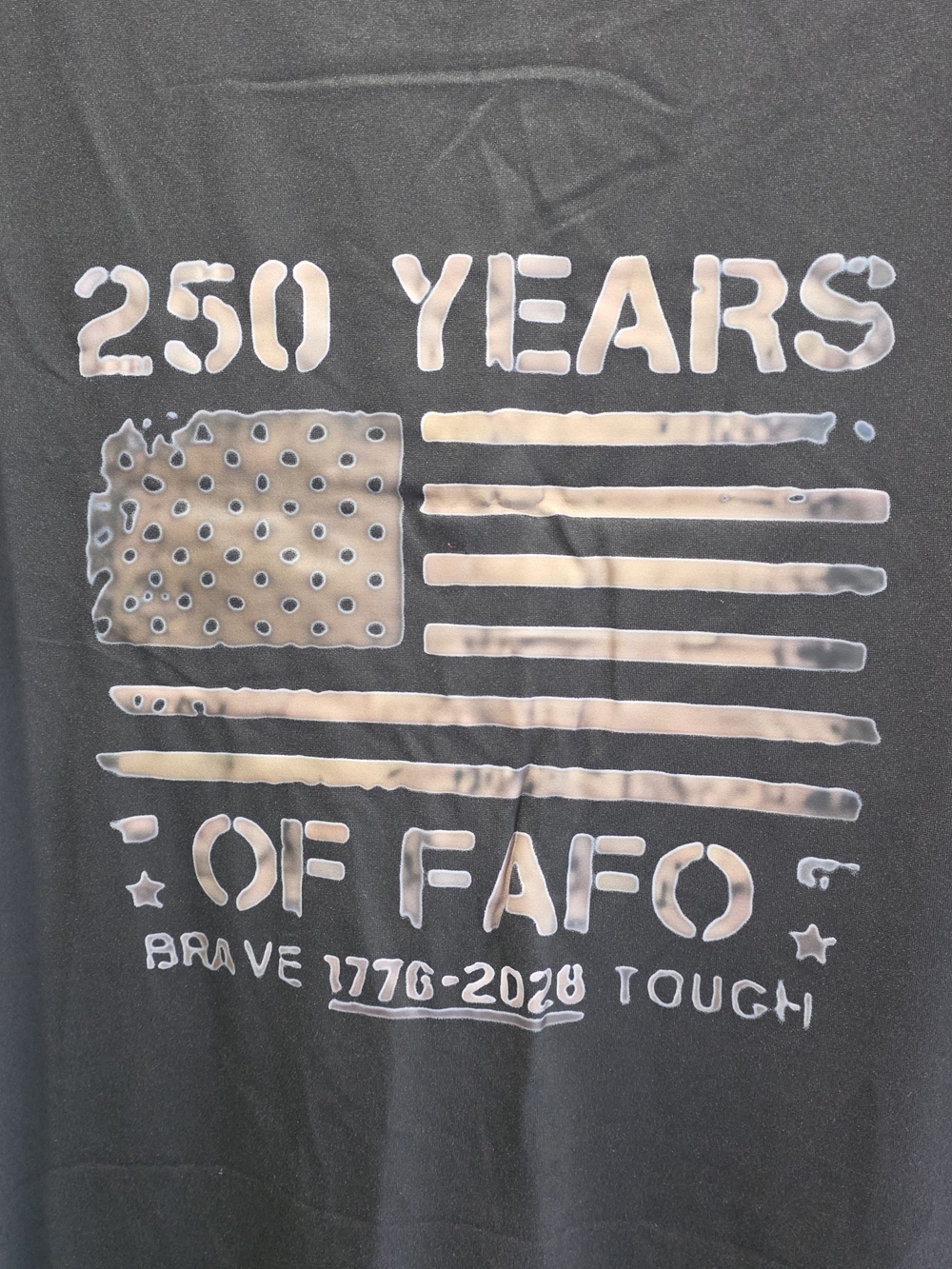 250 Years Independence Day Graphic Tee - Black with Tan Print